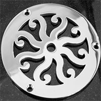 Eight Scrolls round drain