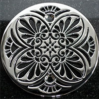 Greek Anthemion round Kohler drain cover