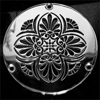 Greek Anthemion round Zurn drain cover