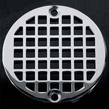 Shower Drain Cover, 3.25 Round, Geometric Squares No. 1 Design by Designer  Drains 