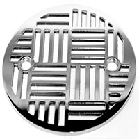 Parquet pattern round Kohler drain cover