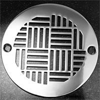Parquet pattern round drain