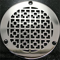 Squares pattern round drain