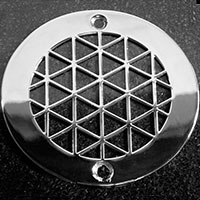 Triangles pattern round drain