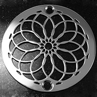 Mandala pattern round drain