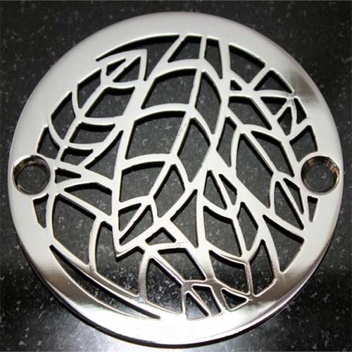 Round Shower Drain 3-7/8 Inch Cover Geometric Squares No.1