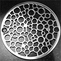 Bubble pattern round drain