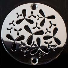 Flower pattern round drain