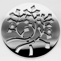 Leaf pattern round drain