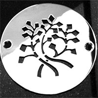 Leaf pattern round drain
