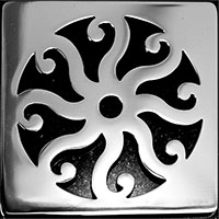Eight Scrolls square Ebbe drain cover