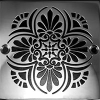 Greek Anthemion square drain cover