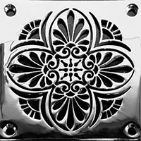 Greek Anthemion square Zurn drain cover