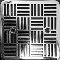 Parquet pattern square Kohler drain cover