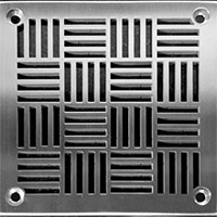Parquet pattern square drain