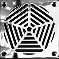 Pentagon pattern square drain
