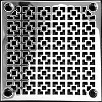 Squares pattern square drain