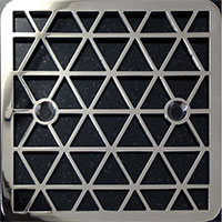 Triangle pattern square Kohler drain cover