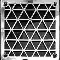 Triangle pattern square drain