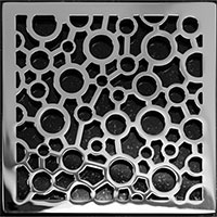 Bubble pattern square Ebbe drain cover