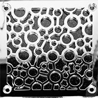 Bubble pattern square Zurn drain cover