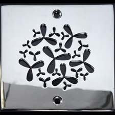Flower pattern square drain