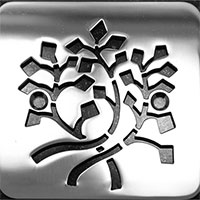 Leaf pattern square Kohler drain cover