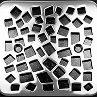 Random Squares pattern square Kohler drain cover