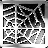 Spider web pattern square Kohler drain cover