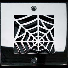 Spider web pattern square drain