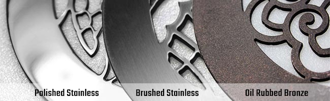 Examples of Designer Drain finishes