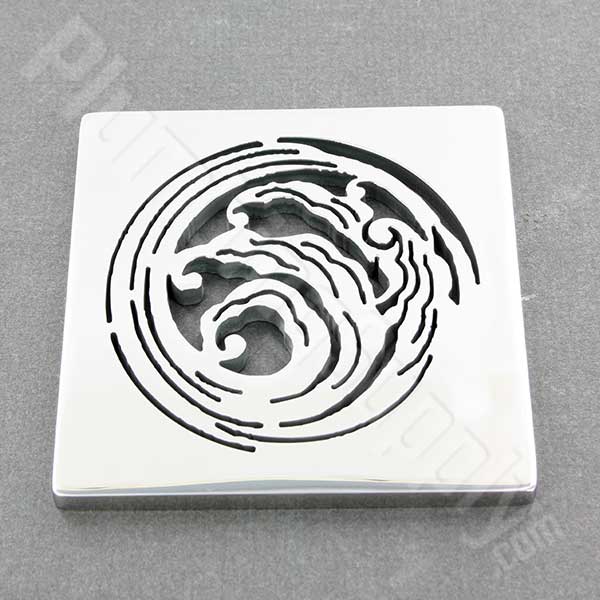 Square Shower Drain Cover, Made To Fit Kohler, Octopus Design