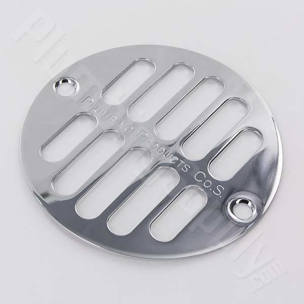 Shower Drain Cover with 3-1/2 in. Inlet & 1-1/2 in. FIP Outlet, Chrome  Plated