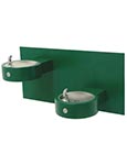 Wall mounted round outdoor fountain
