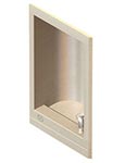 Recessed wall mount drinking fountain