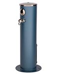 Outdoor shower with drinking fountain
