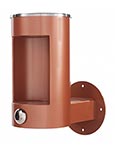 Wall mounted single bottle filler fountain