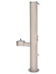 Outdoor shower with drinking fountain