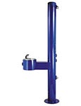 Outdoor shower with drinking fountain