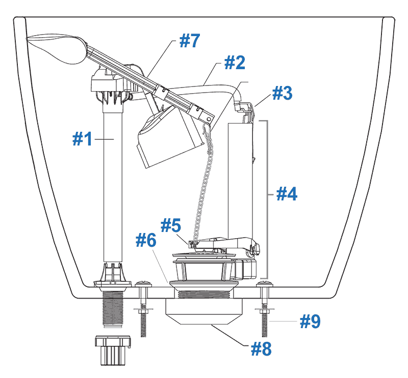 Eljer Belmont Series Toilet Repair Parts