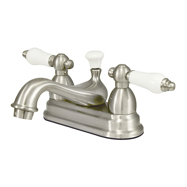 Satin Nickel two handle bathroom faucet