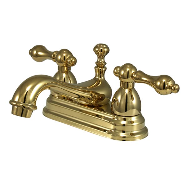 Polished Brass two handle bathroom faucet