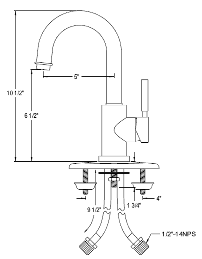 Single Hole Bathroom Faucets