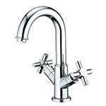 Neo-Style single hole gooseneck faucet with cross handles