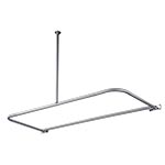 D-shaped shower rod