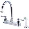 Kitchen faucet with side spray