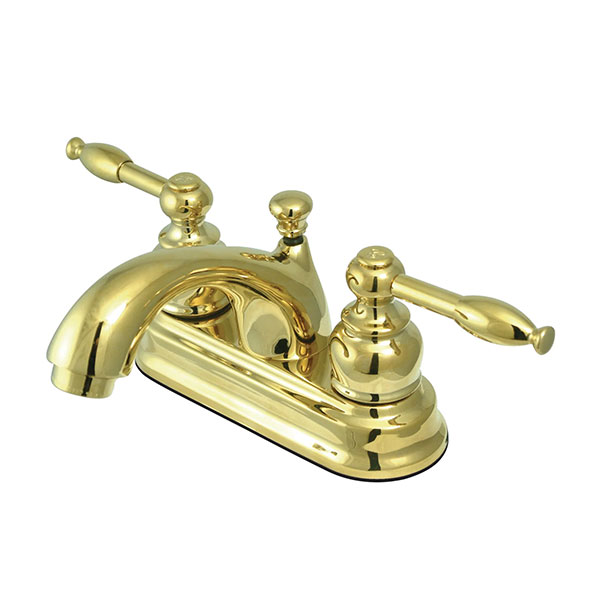 EOD polished brass two handle bathroom faucet