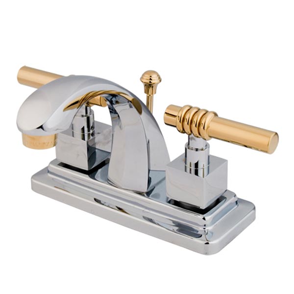 EOD Miami chrome/Polished Brass two handle bathroom faucet