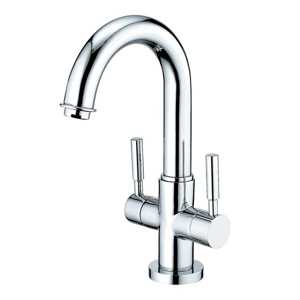 Chrome single hole concord handle bathroom faucet