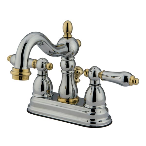 EOD New Orleans chrome/polished brass two handle bathroom faucet